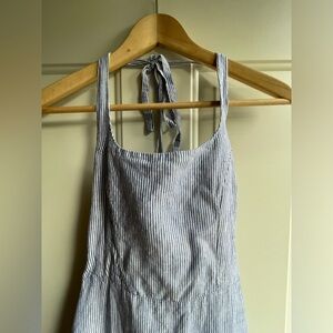 🕊️SOLD 🕊️Halter top dress blue pin stripes